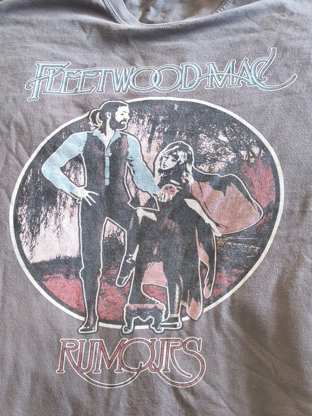 Zara Fleetwood Mac Rumours Graphic Tee - Gray with Pink Accents - Picture 4 of 4